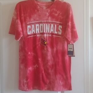 Bellaire Cardinals T-shirt size S red tie dye NEW Pel-Athletic